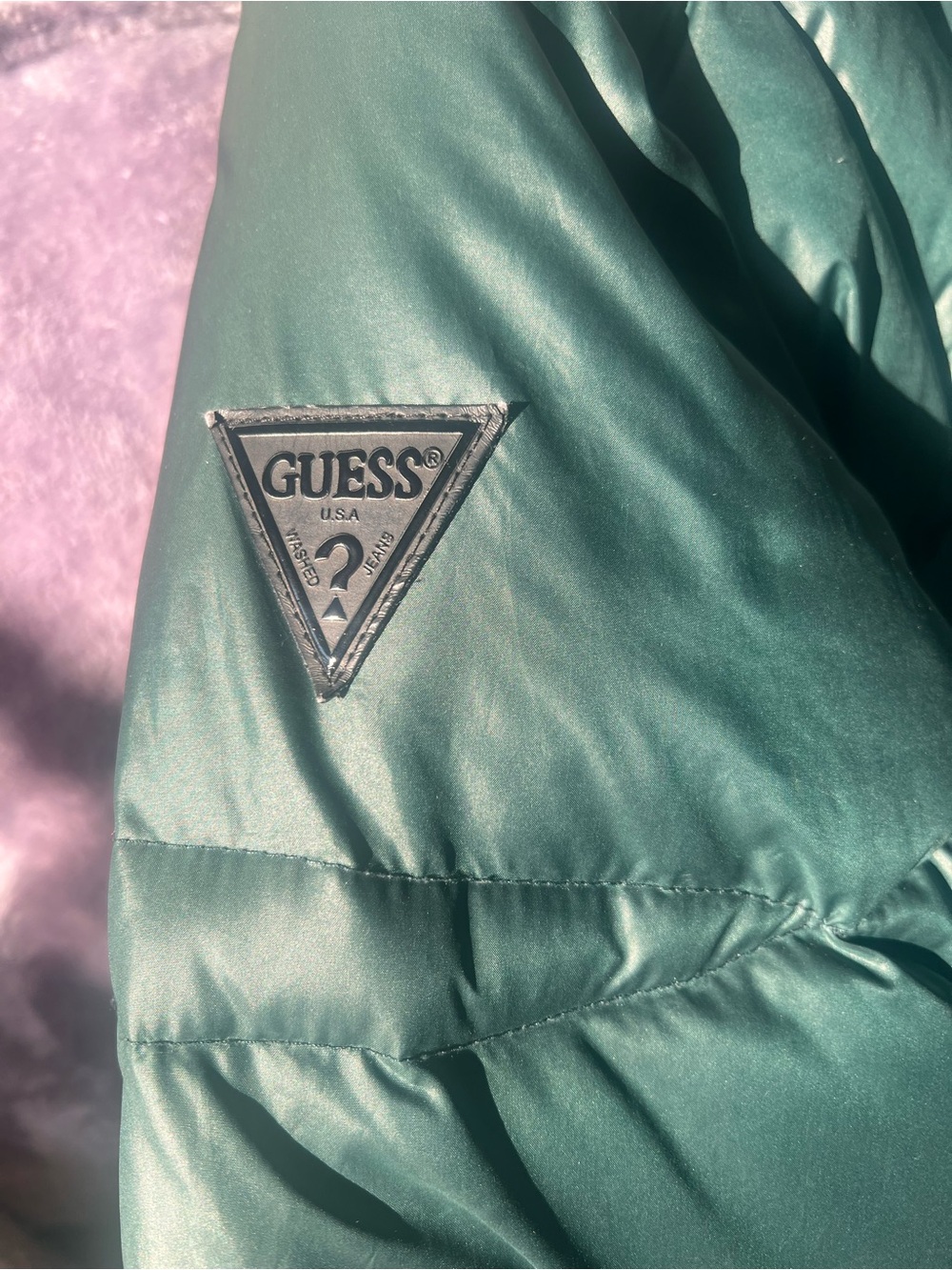Guess Poofy Jacket Forest Green